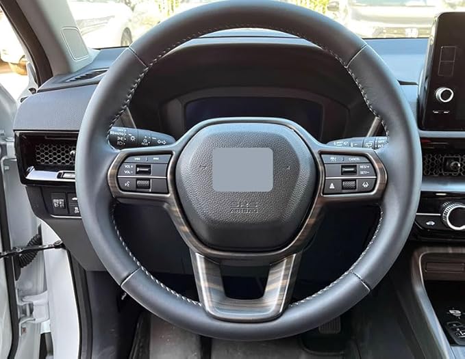 Interior Button Panel Cover Trims Surround Frame Cover Trim Compatible with Honda Accord 2023 2024 Interior Car Accessories ABS 1PC(Peach Wood Style)