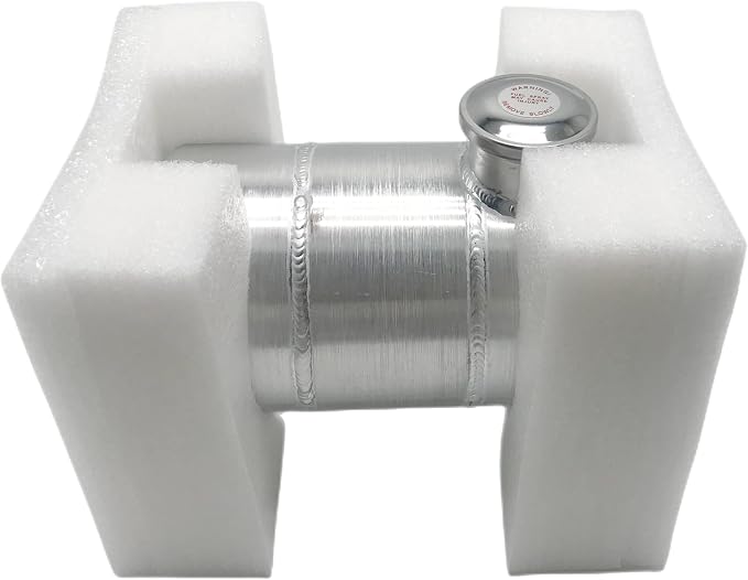 JSD 1 Gallon 6''x10" Aluminum Spun Round Gas Tank End Fill 1/4" NPT Outlet for motorbike,mini bike,go kart