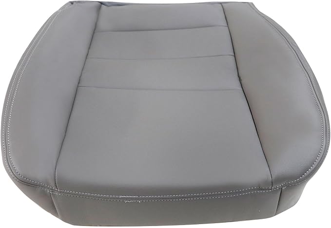 SecosAutoparts Driver & Passenger Side Bottom & Top Replacement Seat Cover Gray Compatible with Ford F250 F350 Lariat 2002 2003 2004 2005 2006 2007