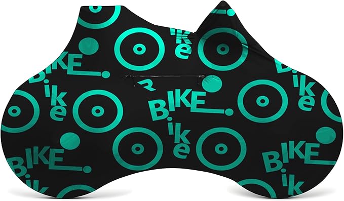 Bike Cover with 5 Zippers, Anti-Scratch Bicycle Storage Guard for Apartment & Garage, Fits Wall Hangers & Car Racks, Dust-Proof Full Protection for Most Bikes (Green)