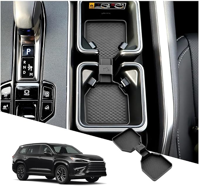 SXCY for 2025 2026 2027 Lexus TX Cup Holder Insert for 2025 2026 2027 Lexus TX Accessories Silicone Cup Holder Limiter 2024 2025 2026 2027 TX Console Drink Holder Mat Adapter Non-Slip Mat