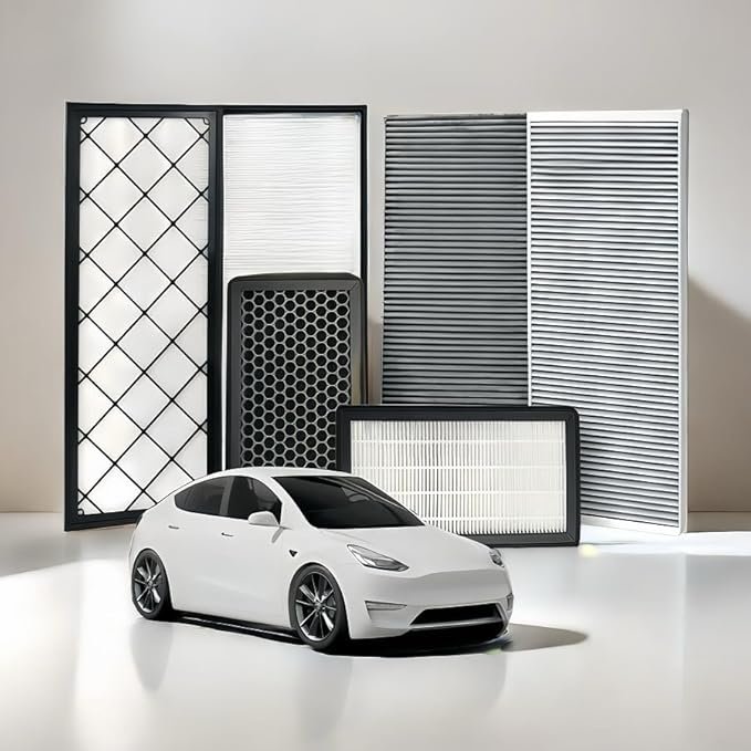 Car Accessories for Tesla Model 3 and Model Y, Cabin Air Filter Replacement, Premium Material for Tesla Interior, Not for Pickup Trucks