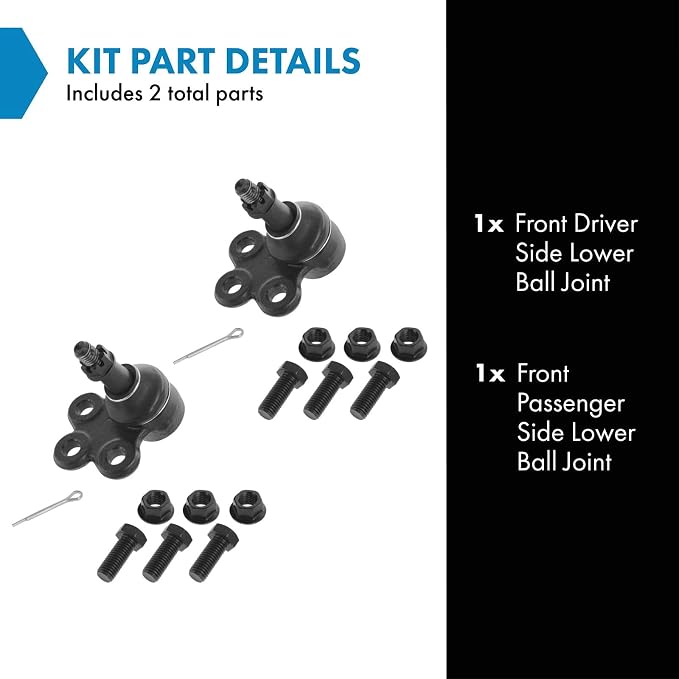 TRQ Front Lower Driver and Passenger Side Ball Joint Set Compatible with 00-11 Chevrolet Impala 14-16 Impala Limited 97-05 Venture 05-08 Uplander 05-09 Equinox 12-15 Captiva Sport
