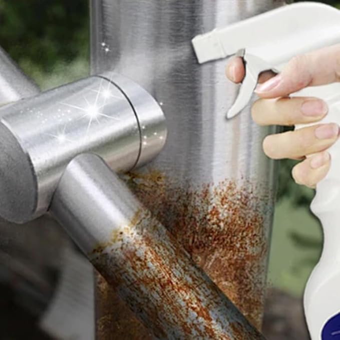 120 Ml/4 Oz Removedor De Oxido Altamente Concentrado, Highly Concentrated Rust Remover for Steel & Iron, Multipurpose Heavy Rust Remover Spray, Easy to Sprays, For Metals and Car Parts (2PCS)