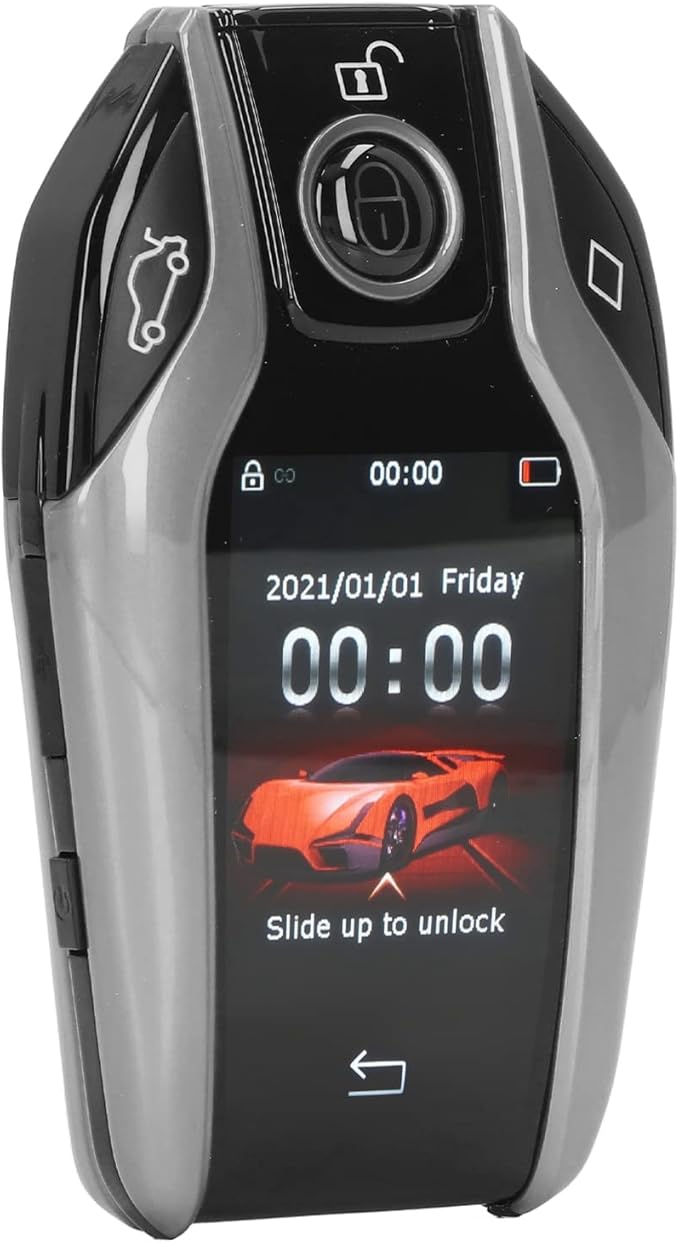 Greensen Tk800+ LCD Smart Key, Auto-Smart-Key, Uniersal Tk800 Alloy Frame, Keyless Entry, Auto-Smart-Key, Uniersal Tk800 with 15 Days Standby for Start Stop Engine Vehicles (Silver)