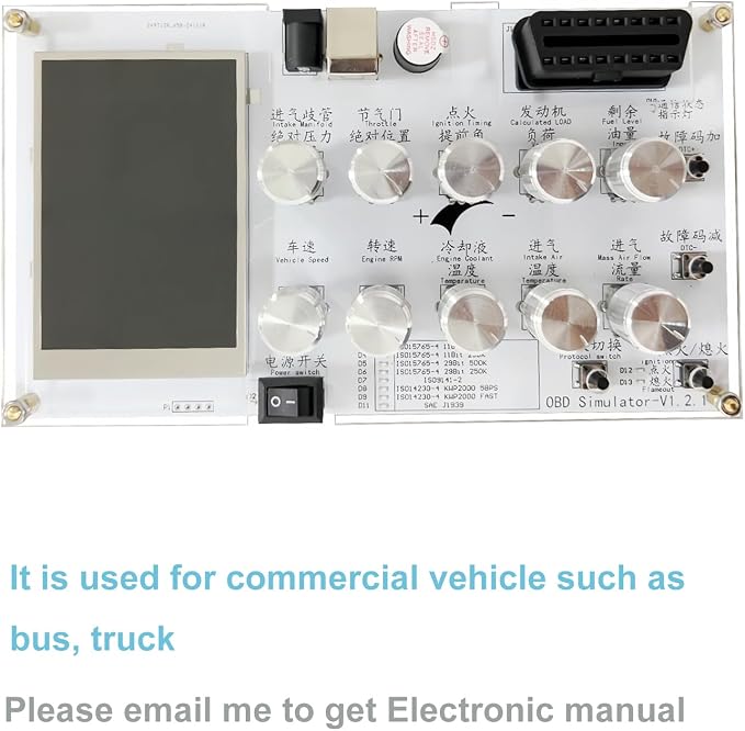 Truck ECU Simulator/OBD Simulator/J1939/OBD II/ELM327 Development Test/CAN (5-SAE-J1939 Simulator)