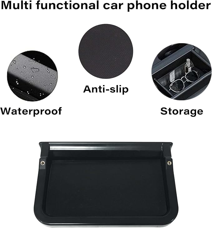 Car Phone Holder for 2021-2024 Toyota Camry Accessories Apply to 7 Inch Touch Screen 15W Fast Wireless Charger Screen Fixed Clip Cell Phone Mount with Dashboard Storage Tray