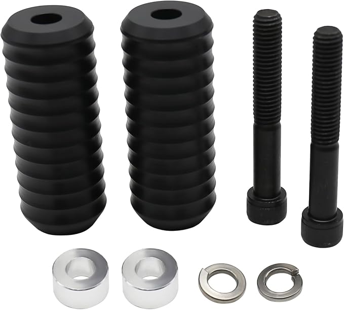 4" Upper Shock Mount Frame Sliders Falling Crash Protector Guards Falling Side Protector No Cut Kits Fit for Sportster XL883 XL1200 2004-2022(Gripple Style)