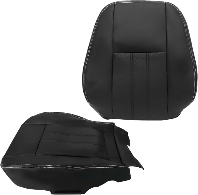 FZJDSD Black Driver & Passenger Side Bottom & Top Microfiber Leather Seat Covers Compatible with Chrysler Town and Country 2011 2012 2013 2014 2015 2016 Compatible with Dodge Grand Caravan 2008-2020