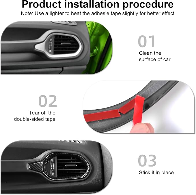 CheroCar 31 PCS Full Set Interior Decoration Trim Kit Steering Button Cover Door Handle Cover Air Outlet Cover Cup Holder Gear Cover Trim Door Speaker Cover for Jeep Renegade 2016-2018,Carbon Fiber