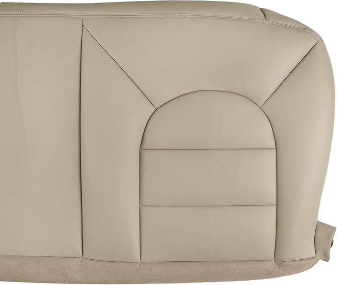 MOTOALL New Rear Bench Bottom Leather Cover Tan 2000 for Ford F250 F350 F450 F550 Lariat