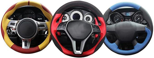 Custom Fit OEM Suede Carbon Fiber Leather Steering Wheel Cover for Subaru WRX STI 2015 2016 2017 2018 2019 2020 2021 / Subaru Levorg 2015-2019 Interior Accessories (2)