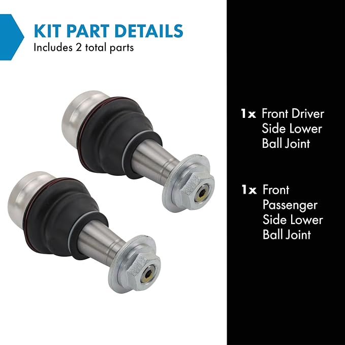 TRQ Front Lower Ball Joint Set Compatible with 2016-2020 Audi A4 2017-2021 A4 allroad 2016-2021 Quattro 2018-2021 A5 Quattro A5 Sportback RS5 2021 RS5 Sportback S4 S5 S5
