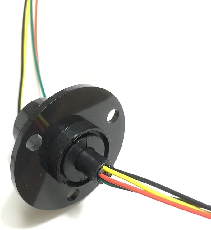 Taidacent 3 Wires 4 Wires 5A 10A 15A 30A Electrical Slip Ring Collector Ring Rotary Electrical Contact Joint Rotary Connector Commutator (4 Wires 5A Diameter 22mm)