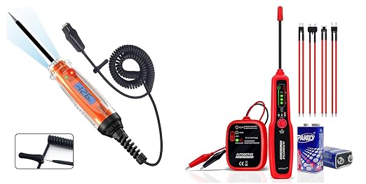 AWBLIN Automotive Test Light 3-72V DC Digital Light Tester with Voltmeter,Wire Tracer Automotive Electrical Open & Short Finder Circuit Tester Wire Breaker Finder Fault Probe Cable Tracker Electrical