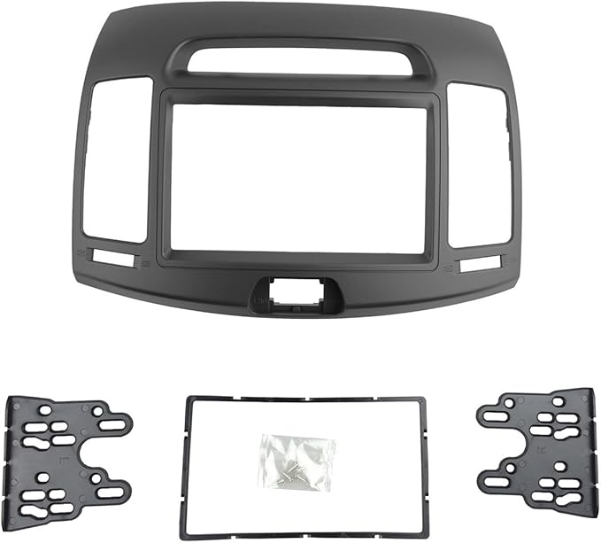 Car Stereo Dash Radio Fascia Kit for 2006-2010 Hyundai Elantra (HD), Avante (HD) 2006-2010 Installation Trim Panel Frame Double Din (Grey)