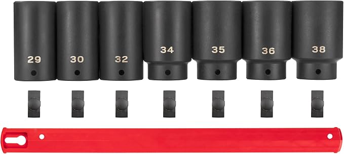 TEKTON 1/2 Inch Drive Axle Nut Impact Socket Set, 7-Piece | SID92101