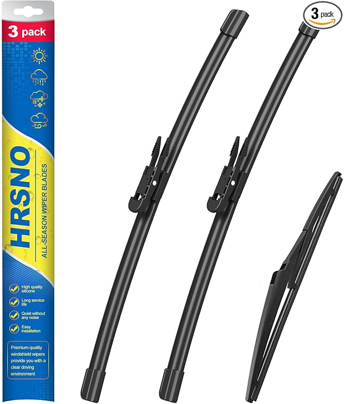 HRSNO® 20"+20" Windshield Wipers With 12" Rear Wiper Blade Sets Automotive Replacement for 2008-2012 Ford Escape Wiper Blades For My Car (Pack of 3)