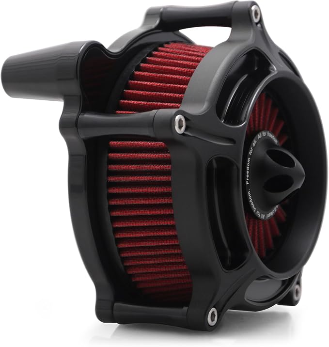 For harley air cleaner filter Sportster Softail Touring street road king glide Dyna for harley davidson air intake filters (OPS Black - Red Filter, C-For Touring 08-16, Softail 16-17)