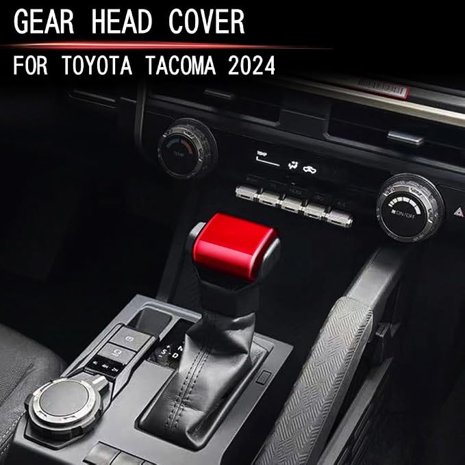 for Toyota Tacoma 2024+ 4Runner 2025+ 8" Screen Gear Shift Knob Head Cover & Air Conditioner Knob Cover