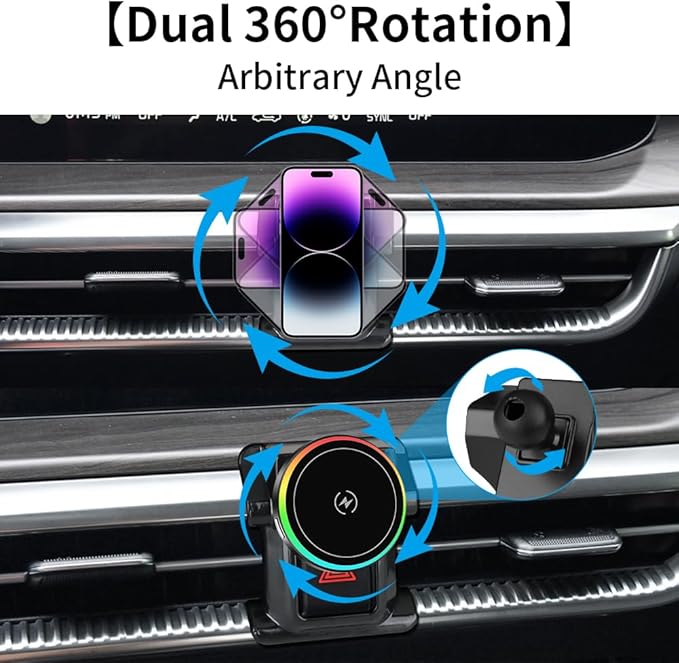 Car Magnetic Phone Mount for Kia K5 2021 2022 2023 2024 Auto Interior Accessories Best Cellphone Holder Fast 15W Wireless Charger Cell Phones Charging Screen Stand Cradles Accessory
