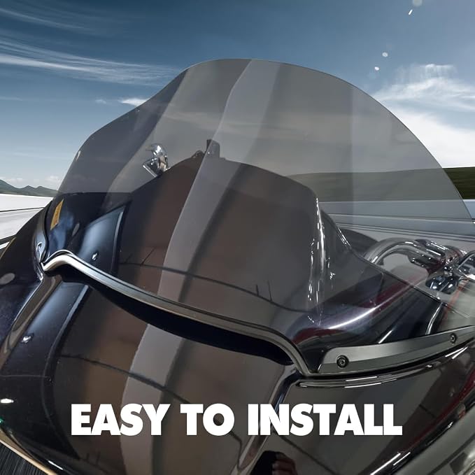 13" Windshield for Harley Davidson Touring Road Glide CVO FLTRX/FLTRXS/FLTRK/FLTRU/FLTRUSE 2014-2022 Windscreen Air Deflector, Smoke