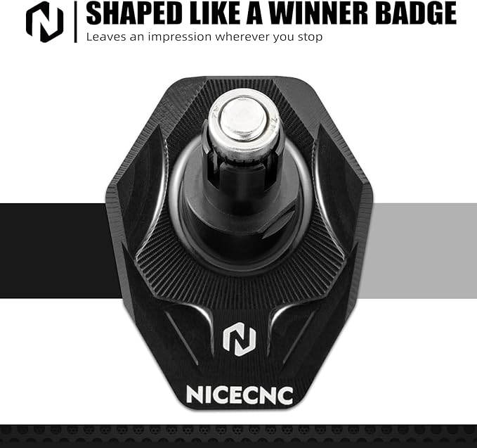 NICECNC Kickstand Foot Extension Pad & Puck + Wide Fat Forged Foot Pegs