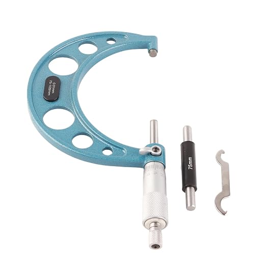 Walfront Outside Micrometer Measurement Tool Outer Diameter Micrometer Precision Micrometers Metric Thickness Measuring Instrument (75-100mm)