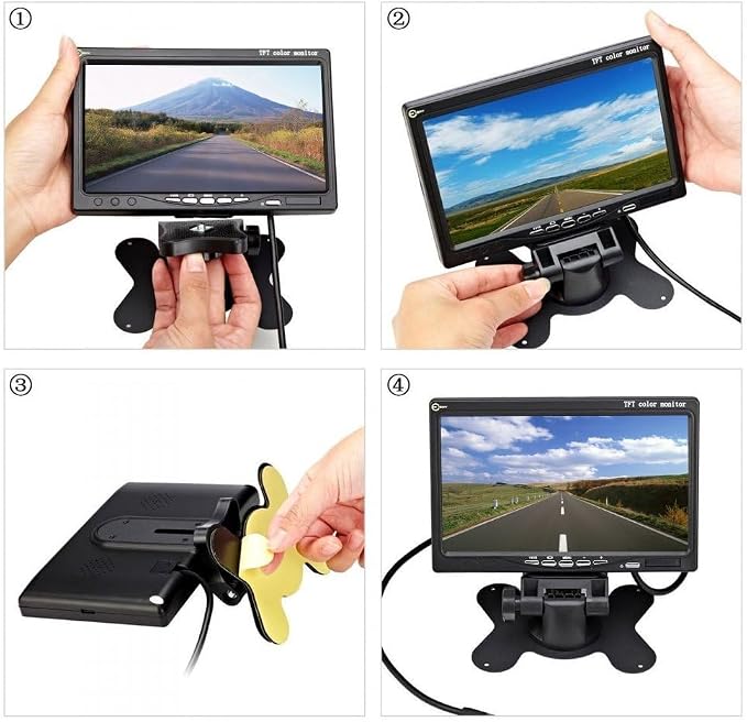 7 inch Color TFT LCD Display Screen Auto Rear View Monitor Display for Car Backup Camera/Front Camera/Media Player