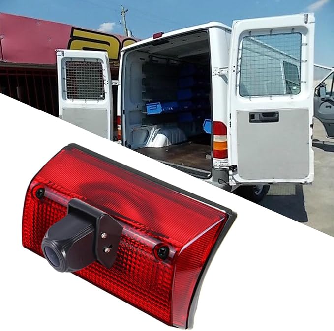 HD Roof Mount Brake Lamp Rear View Reverse Camera Compatible with Mercedes Freightliner Sprinter 2500 3500 W901 W902 W903 W904 B901 B902 B903 B904/Dodge Cargo/V W LT Mk (Reversing Camera)