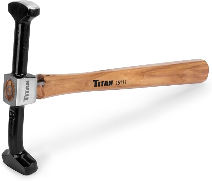 Titan 15104 4-Piece Professional Auto Body Hammer Set, High-Density Hickory Wood Handles