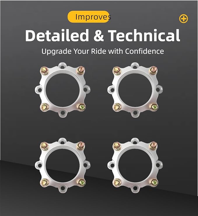 2" 4pcs Wheel Spacers fit for Can Am X3 All years models, 4/137 Bolts and 12mm Studs, Widens Wheel Track, Preventing Tire Interference