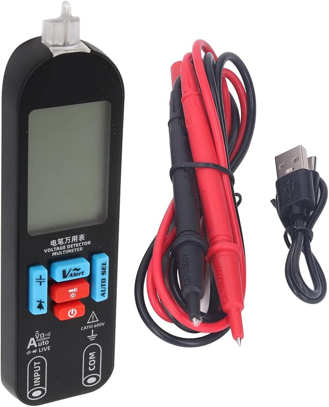 Eujgoov Digital Multimeter A1X Intelligent Smart Multimeter Auto Ranging Digital Tester with 2 Probe (1 Input 2 Out)