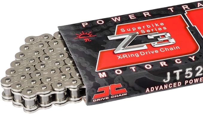 JT Chain JTC525Z3NN110RL (525 Series) Nickel 110 Link Super Heavy Duty X-Ring Chain with Connecting Link