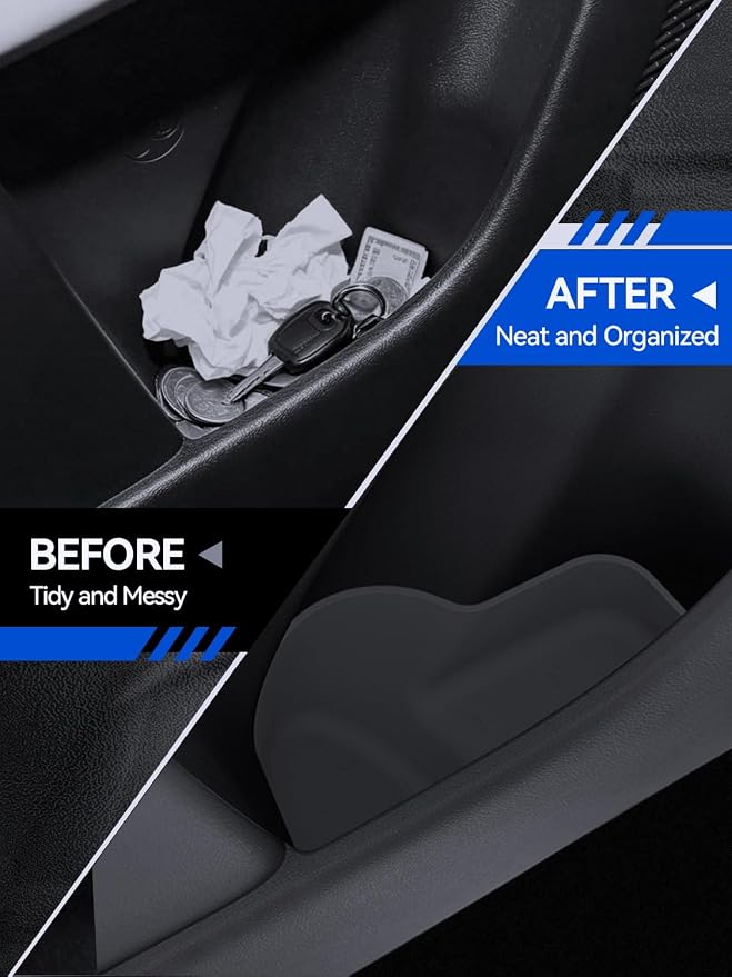 for Palisade Door Side Storage Boxes 2026 Hyundai Palisade Accessories Front & Rear Door Pocket Organizer Tray Set with Anti-Rattle Liners