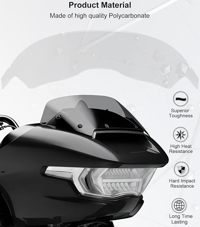 Headlight Lens Headlamp Protection Headlight Cover Compatible with Harley CVO Road Glide FLTRXSE 2023-2025 & Road Glide/ST 2024-2025 (Clear)