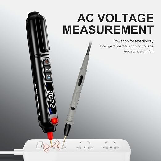 NOYAFA 3 in 1 Pen Type Digital Multimeter, 6000Count AC/DC Voltage Tester,Electric Tester Pen, Intelligent Multimeter, Non-Contact Voltmeter Sensor Resistance, Capacitance, Diode, Continuity
