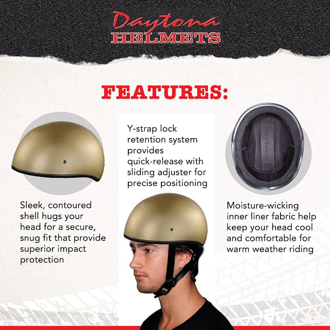 Motorcycle Helmet Half Skull Cap - Lightweight & Stylish DOT Approved Helmets for Adults - Perfect for Men and Women Riders - Comfortable & Secure Fit- Stylish Protection for Everyday Riding