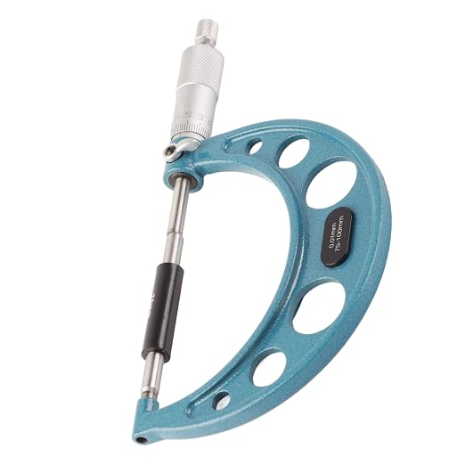 Walfront Outside Micrometer Measurement Tool Outer Diameter Micrometer Precision Micrometers Metric Thickness Measuring Instrument (75-100mm)