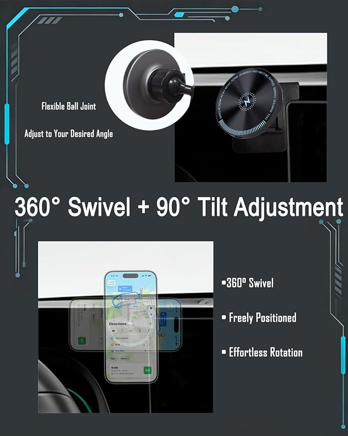 for Palisade Phone Mount 2025 15W Magnetic Wireless Charging 2025 Palisade Accessories Made for 2020-Present OEM-Approved Design