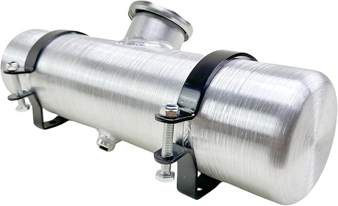 JSD 0.72 Gallon 4" x 15" Universal Aluminum Spun Round Gas Tank Center Fill 1/8" NPT Outlet For mini bike,motor bike, go kart