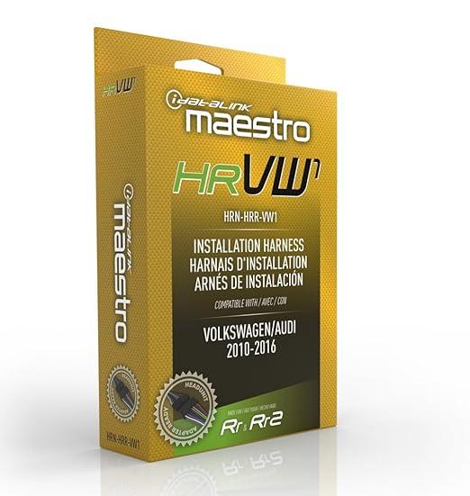 Idatalink Maestro HRN-HRR-VW1 T-Harness for Select Volkswagen Vehicles 2002-16, Replace The Factory Radio While retaining Steering Wheel Controls & use of amp (ADS-MRR or ADS-MRR2 Module Required)