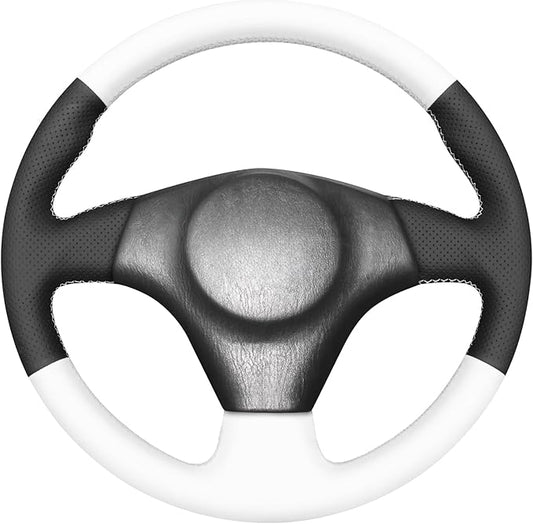 MEWANT Hand Stitch Steering Wheel Cover for Toyota RAV4 1998-2003 / Celica 1999-2006 / Corolla 2003-2008 / Matrix 2002-2008 / MR2 1999-2007 / Supra/Caldina, Custom Fit DIY Wrap Interior Accessories