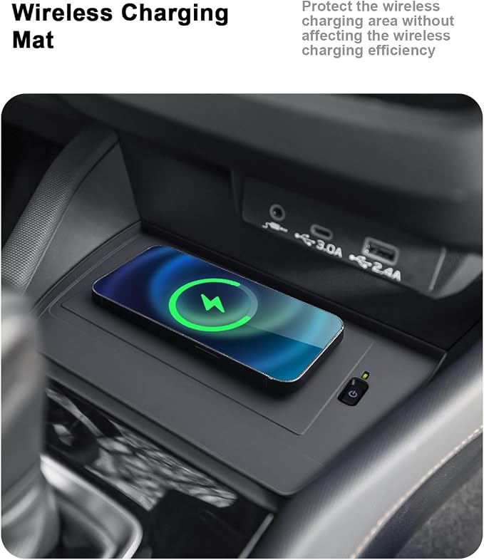 2025 Forester Center Console Organizer - 4 Pcs Set Double-Layer Center Console Organizer+Hidden Organizer Box+Silicone Cup Holder+Charging Mat For 2025 Subaru Forester/Hybrid Accessories(4 Packs)