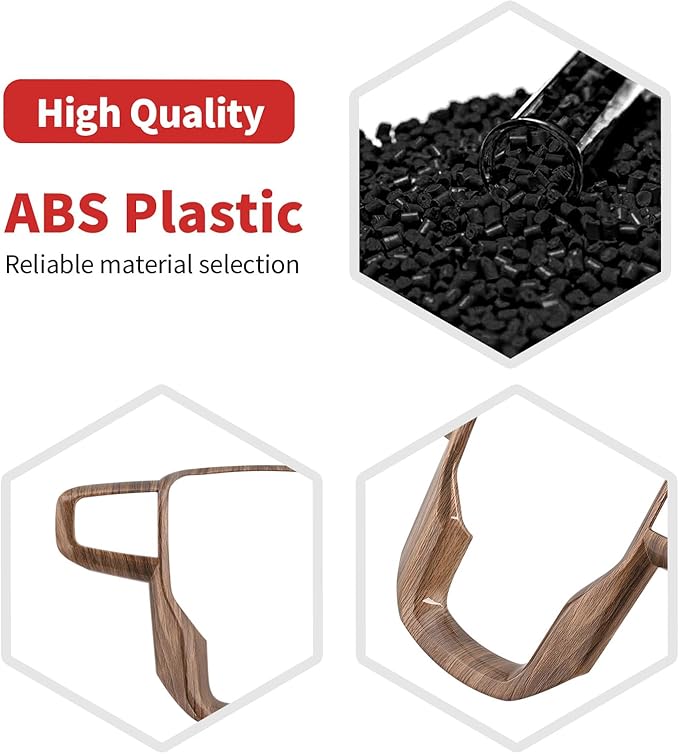 for Sierra Steering Wheel Panel Trim Sticker for GMC Sierra 2019 2020 2021 2022 2023 2024-Present Brown Wood Grain Interior Accessories 1pc