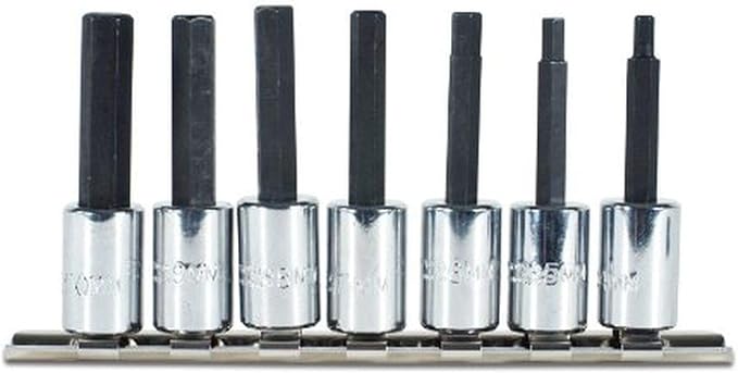 Stanley Proto J4990-SMA 3/8" Drive Metric Hex Bit Set, 7PC