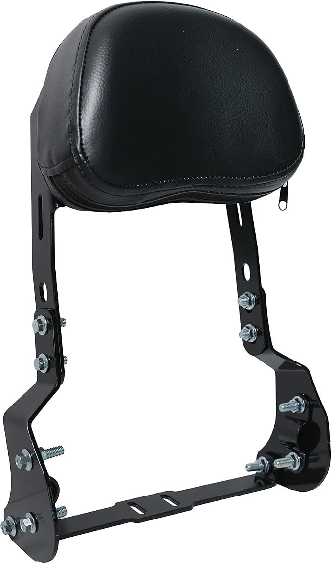 JMCHstore Mini Bike Backrest Sissy Bar w/Cushion for Coleman B200 B200R B200RSV B200C B200V RB200 RT200 Mega Moto B212 MAX - adjustable height slots, padded backrest cushion for rider support