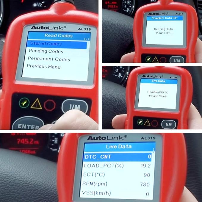 Autel Autolink AL319 Car OBD2 Scanner Code Reader Engine Fault Code Reader Scanner CAN Diagnostic Scan Tool for All OBD II Protocol Cars Since 1996