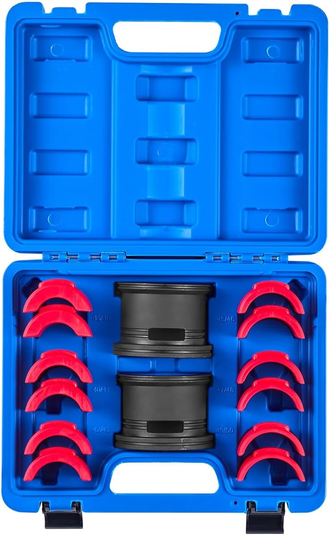 VEVOR Motorcycle Fork Seal Driver Tool Kit for 35mm-50mm Adjustable,Universal Bike Bearing Race and Seal Driver Tool Set 14pcs