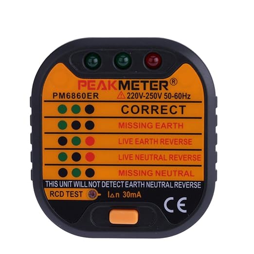 220V ~ 250V Portable Electrical Smart Socket Tester & 50-60Hz AC 12-1000V Pen Circuit Detector-E1518UK